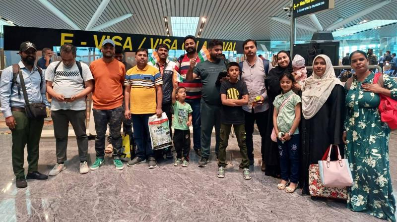 Another flight carrying 362 Indians from Sudan reached Bangalore under Operation Kaveri