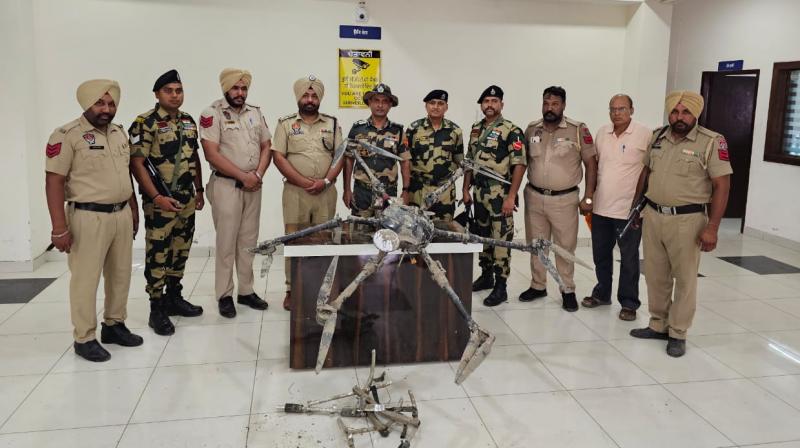 A Hexacopter drone recovered from Khemkaran 