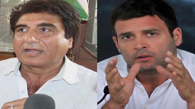 Raj babbar and Rahul gandhi