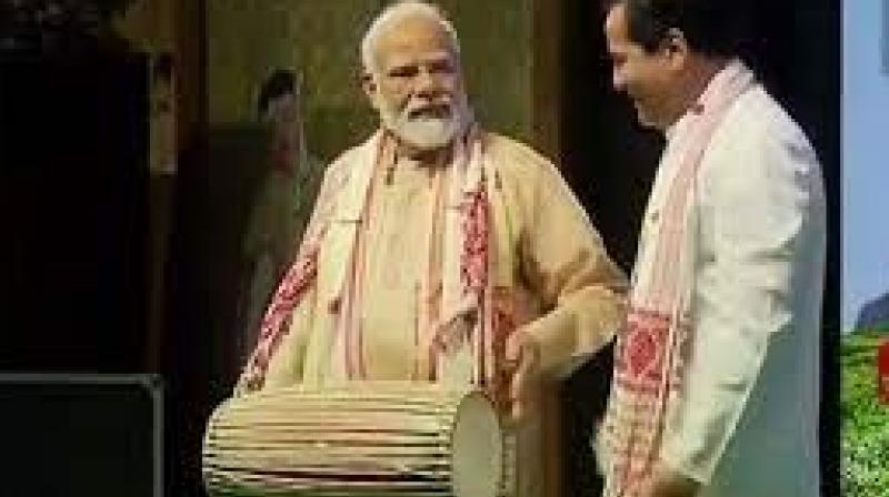 Narendra Modi tries his hand at multiple musical instruments 