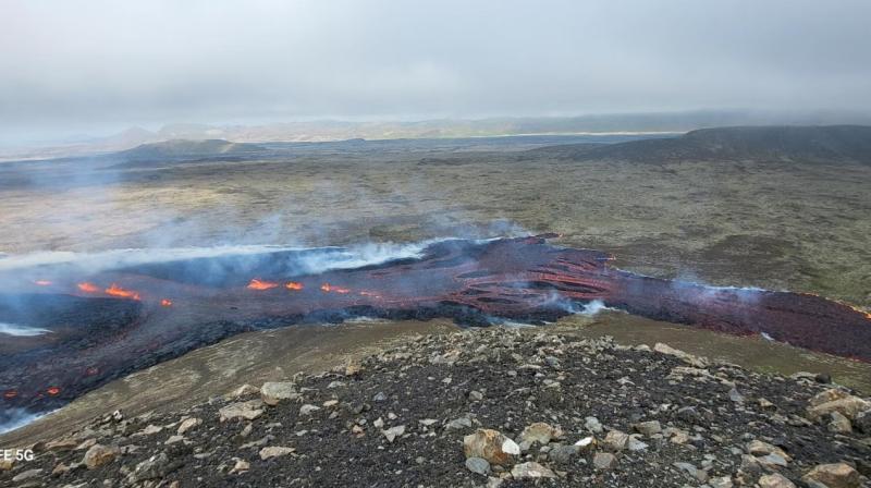 A volcano erupted near Reykjavík several days after the earthquake in Iceland
