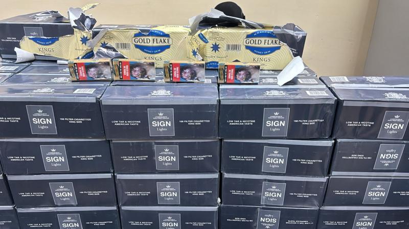 Cigarettes worth Rs 4.21 lakh were recovered from a passenger from Sharjah at Amritsar airport