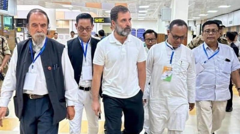 Rahul Gandhi's convoy stopped 20km from Imphal