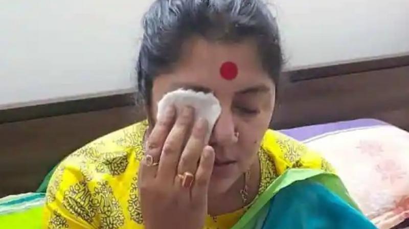 Colour containing 'harmful chemicals' thrown at BJP MP Locket Chatterjee in West Bengal