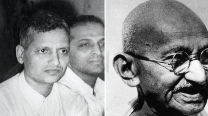 Nathuram Godse and Mahatma Gandhi