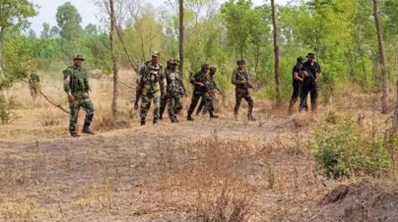 BSF ਅਤੇ ਪੁਲਿਸ ਸਾਂਝੇ ਤੌਰ ਤਲਾਸ਼ੀ ਕਰਦੀ ਹੋਈ 