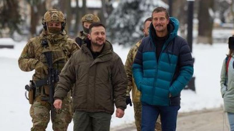 Bear Grylls met President Volodymyr Zelenskyy
