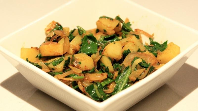 Potato Spinach Vegetable Recipe