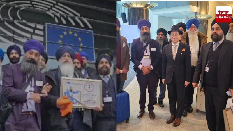 Amrik Singh Sidhu honored in European Parliament Brussels, increasing the pride of the Sikh community