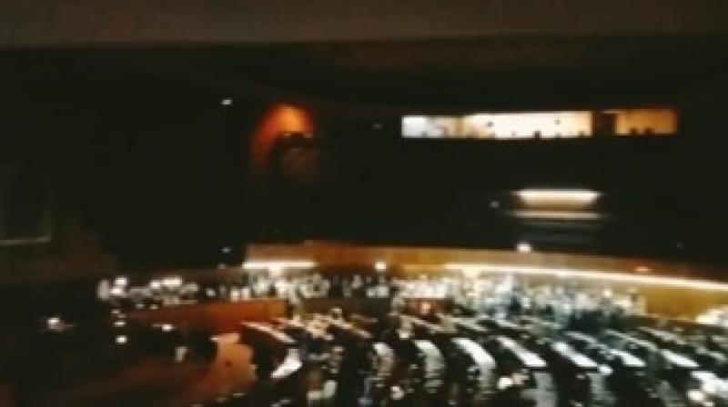 Lights of National Assembly hall switched off