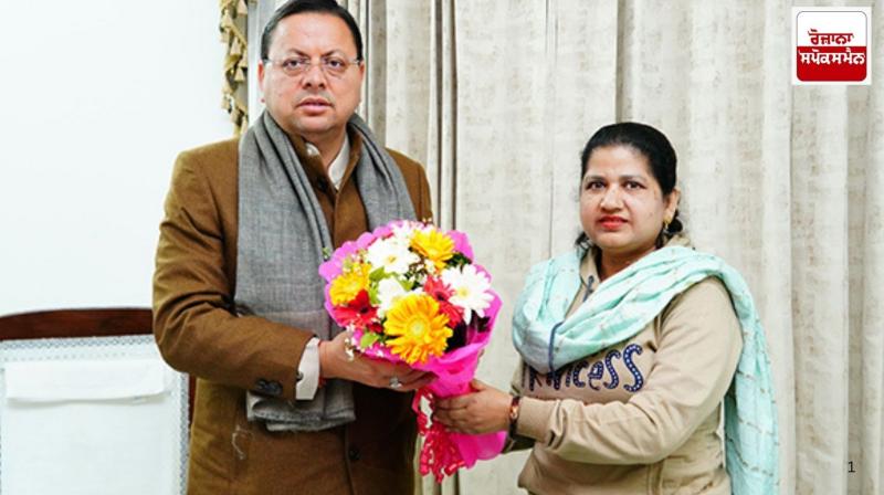 Shaira Bano met Uttarakhand Chief Minister Dhami