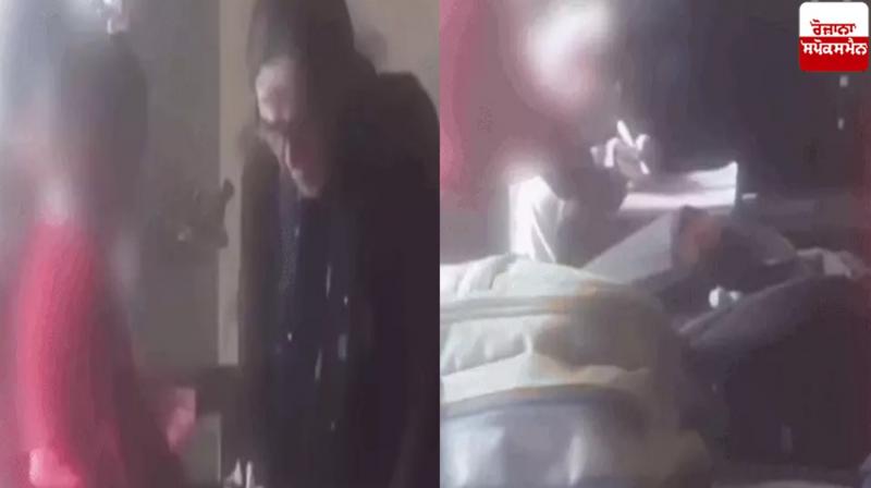 School Principal Video Viral Slapping Kid Student Hoshiarpur