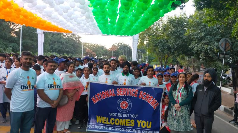 Sri Guru Gobind Singh College participated in the 'Run for Unity Programme'