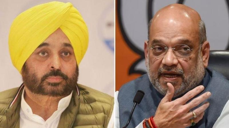 CM Bhagwant Mann, Amit Shah 
