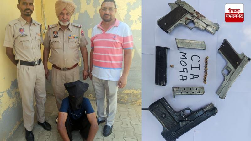 ਗ੍ਰਿਫ਼ਤਾਰ ਕੀਤੇ ਮੁਲਜ਼ਮ ਬਾਰੇ ਜਾਣਕਾਰੀ ਦਿੰਦੀ ਹੋਈ ਪੁਲਿਸ 