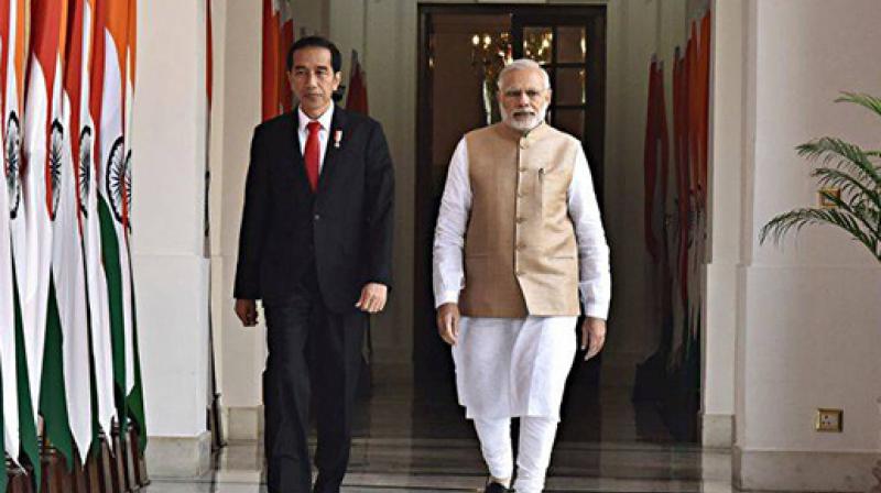 Indonesian President Joko Widodo & PM Narendra Modi