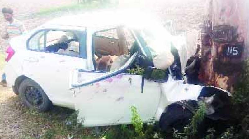 Car wrecked in accident