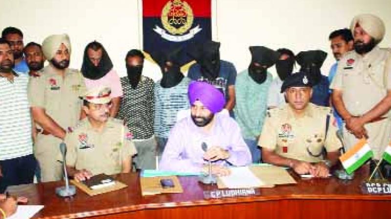 Information giving Police Commissioner  Sukhchain Singh Gill