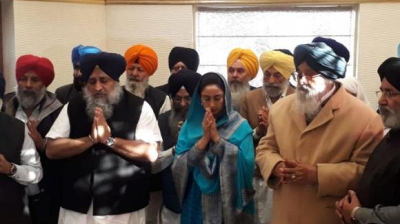 ਬਾਦਲ ਸੇਵਾ ਕਰਦੇ ਹੋਏ