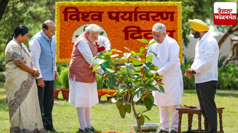PM Modi plants Sandur sapling on World Environment Day 