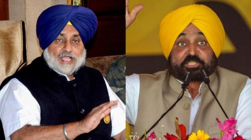 Sukhbir Badal, CM Bhagwant Mann 
