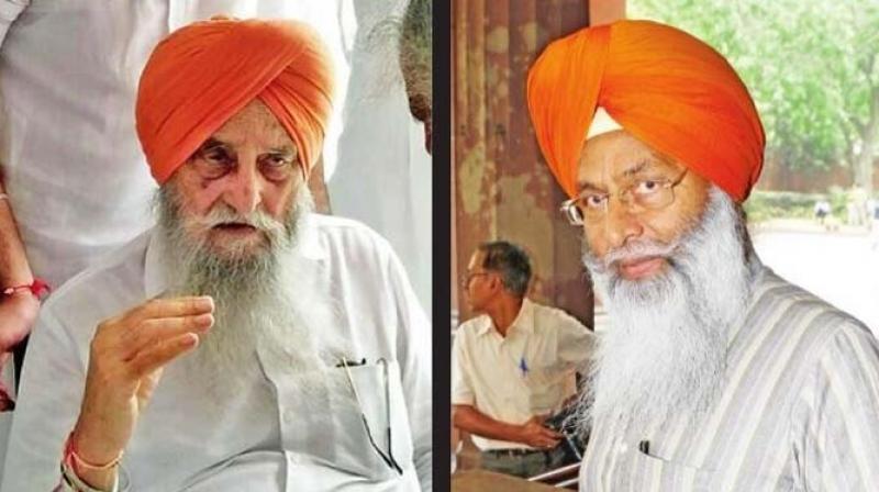 Ranjit singh Brahmpura with Sukhdev Singh Dhindsa