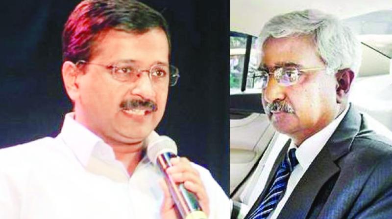 Arvind Kejriwal  And Anshu Prakash