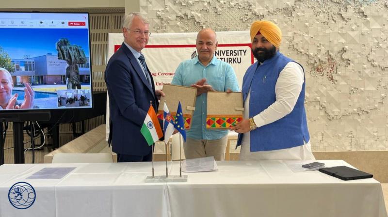 Harjot Singh Bains signed an agreement with the ambassador of Finland regarding the training of primary teachers