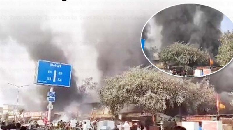Shops destroyed in Chandigarh furniture market fire