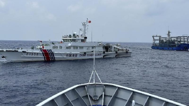 The ships of China and the Philippines clashed again in the disputed water area