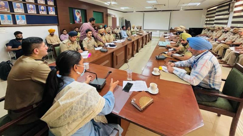 CABINET MINISTER ANMOL GAGAN MANN MEETS TOP POLICE OFFICIALS