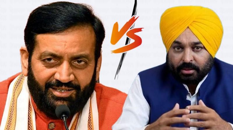  ਮੁੱਖ ਮੰਤਰੀ ਨਾਇਬ ਸੈਣੀ ਅਤੇ ਮੁੱਖ ਮੰਤਰੀ ਭਗਵੰਤ ਮਾਨ 