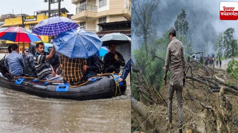 Heavy rains cause floods in northeastern states News in punjabi 