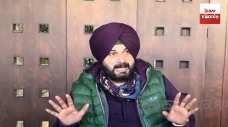 Navjot Sidhu speaks during press conference
