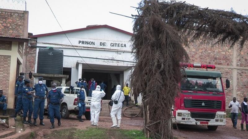 A fire broke out in a prison in the African country of Burundi