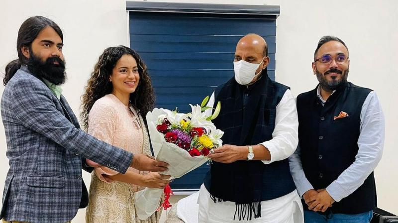Kangana ranaut and Rajnath Singh 