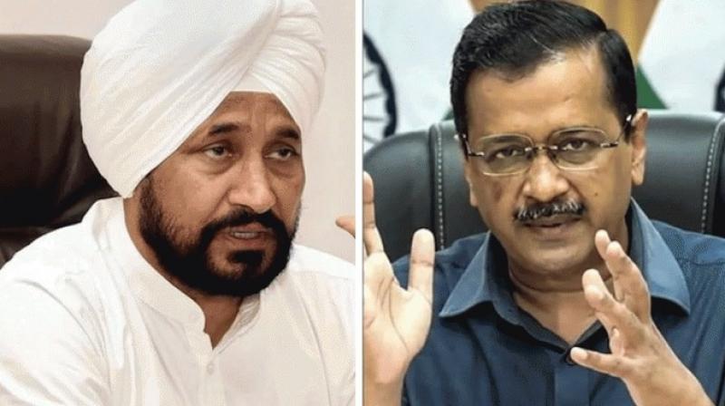 CM Channi and  Arvind Kejriwal 