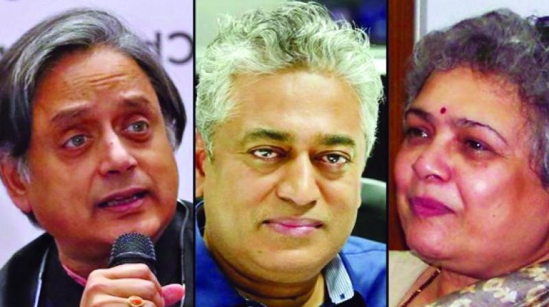 Shashi Tharoor  and Rajdeep Sardesai