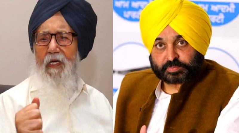 Parkash Singh Badal and CM Bhagwant Mann