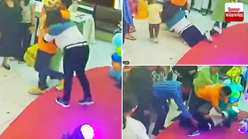 The son's birthday party was going on, the mother had a heart attack