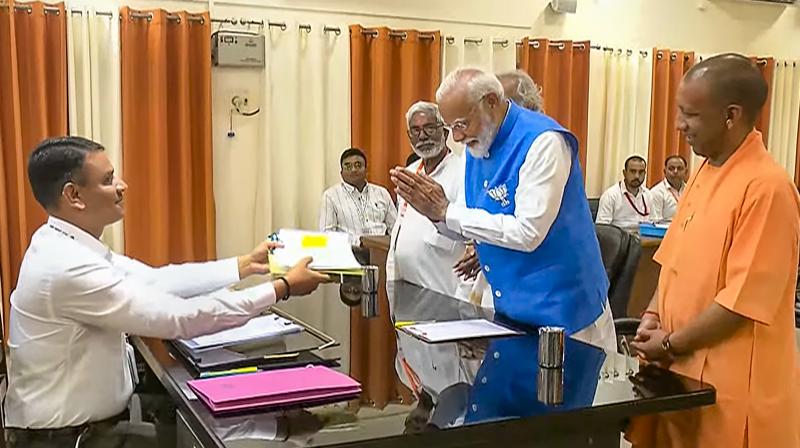 PM Modi files nomination papers in varanasi for Lok Sabha election
