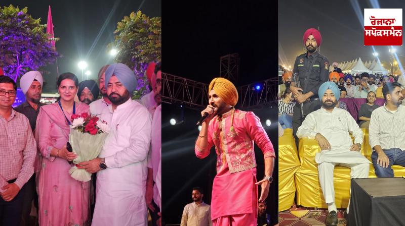 On the first night of Saras Mela, famous singer Ranjit Bawa entertained the audience