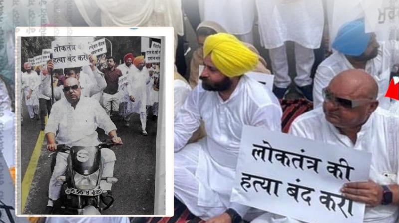 AAP MLA Gurpreet Gogi was challaned in Chandigarh, he rode a bike without a helmet