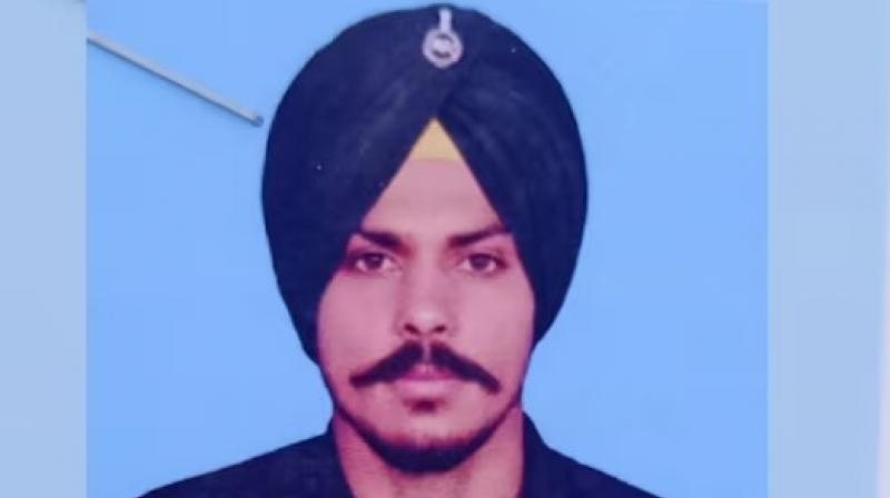 Dead body of Sikh soldier Dera Baba Nanak  