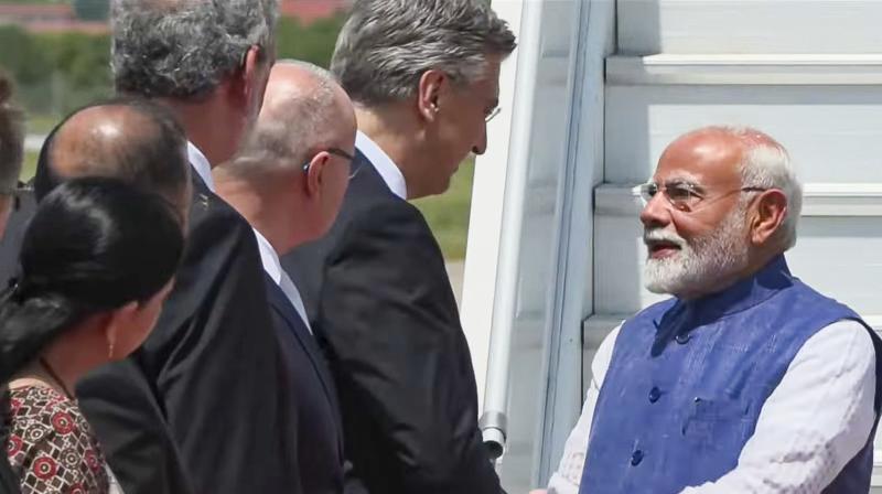 PM Narendra Modi arrives Croatia