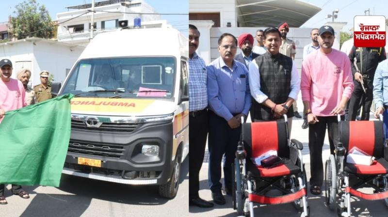 MP Harbhajan donated 3 ambulances from his MP Land Fund to the Civil Surgeon's Office and District Red Cross Society