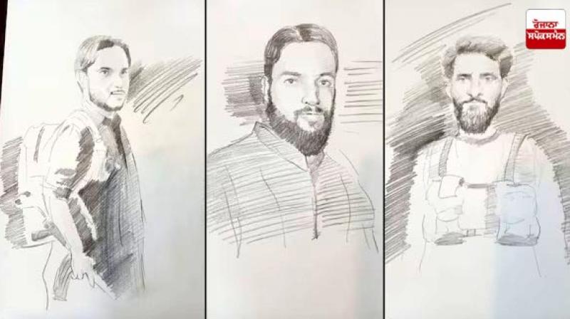 Sketches of terrorists who carried out terrorist attack in Pahalgam released