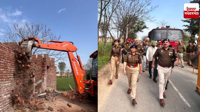 Major operation against illegal properties of drug smugglers in Bathinda