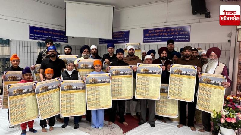 Nanakshahi Calendar released by World Sikh Parliament at Gurdwara Sahib in Germany