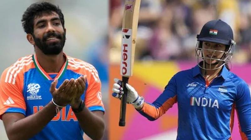 ਭਾਰਤੀ ਕਪਤਾਨ ਰੋਹਿਤ ਸ਼ਰਮਾ ਅਤੇ ਸਮ੍ਰਿਤੀ ਮੰਧਾਨਾ